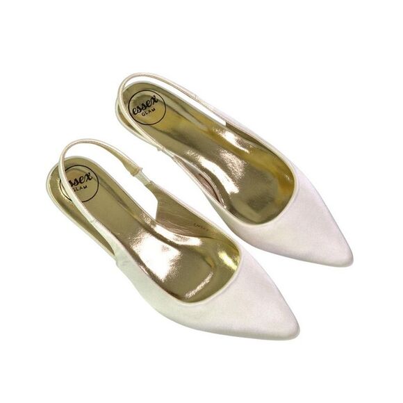 XY London Womens/Ladies Avalone Sling Back Kitten Heel Sandals / Ivory - Picture 5 of 5